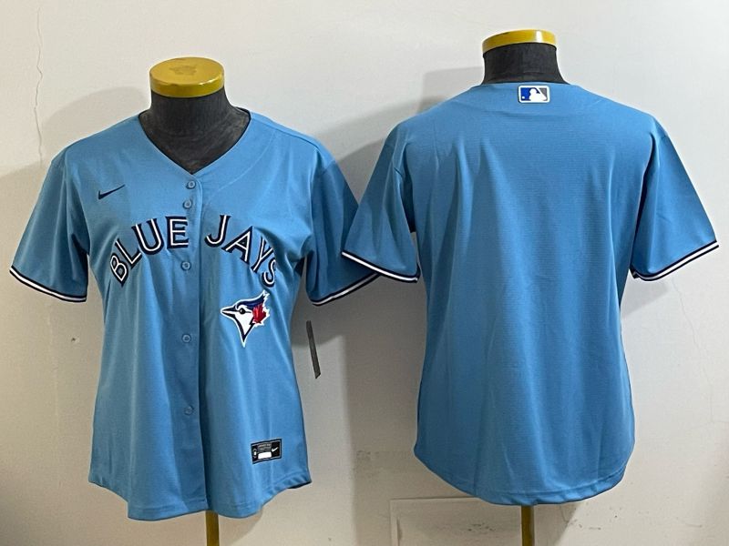 Women 2025 Toronto Blue Jays Blank Light blue Game Nike MLB Jersey style 001